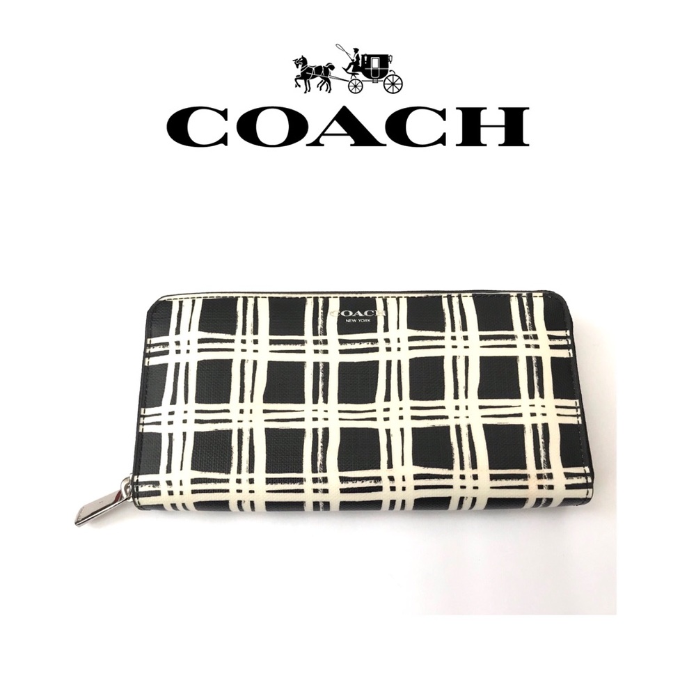 ❤️🆕 NEW Coach Black &White Zippered Wallet - Picture 2 of 9